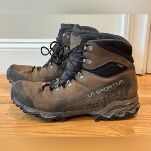 La Sportiva Brown and Black Hiking Boots Rugged Design